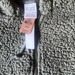 PINK Victoria's Secret Olive Textured Hoodies